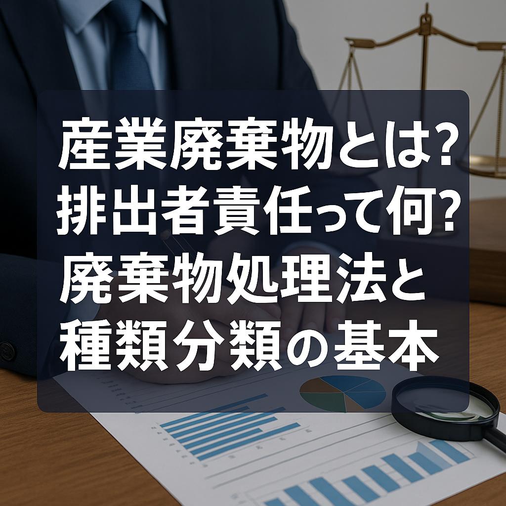 排出者責任とは？廃棄物処理法と種類分類の基本
